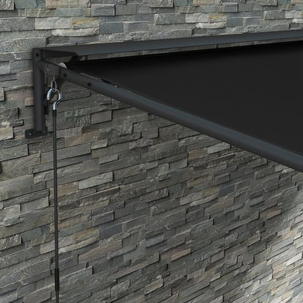 Pergola, 396P x 302L x 210/280K cm, Tummanharmaa