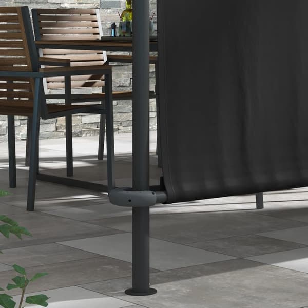Pergola, 396P x 302L x 210/280K cm, Tummanharmaa
