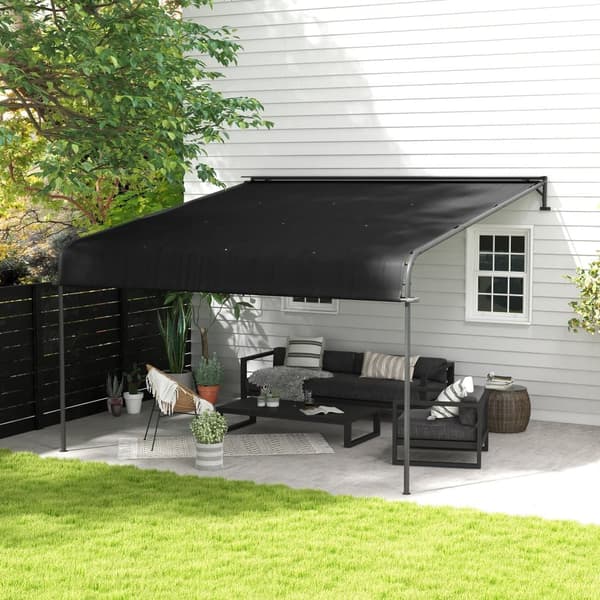 Pergola, 396P x 302L x 210/280K cm, Tummanharmaa