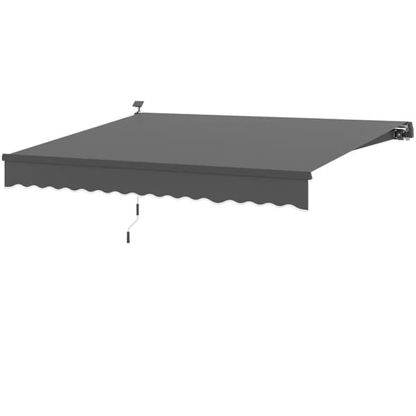 Markis, Solar-Lichte Gelenkarmmarkise, 395x300 cm, Grå
