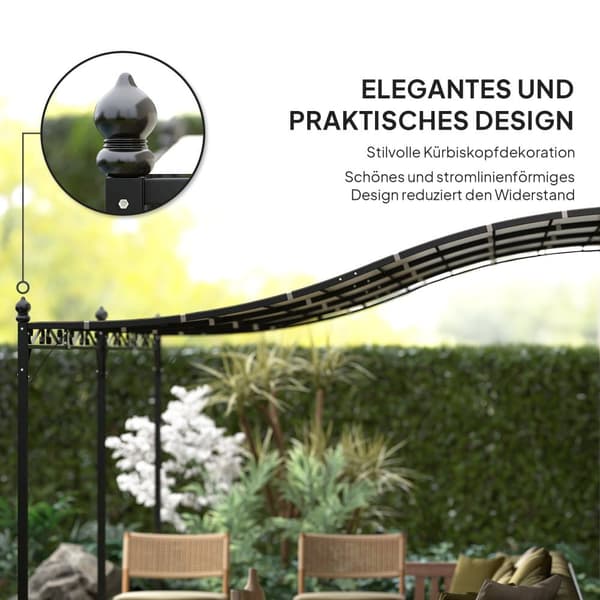 Pergola, lisärakennus, 491x298 cm, Kermaisen valkoinen