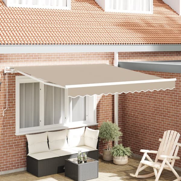 Automatisk Utdragbar Markis Beige 350x250 cm