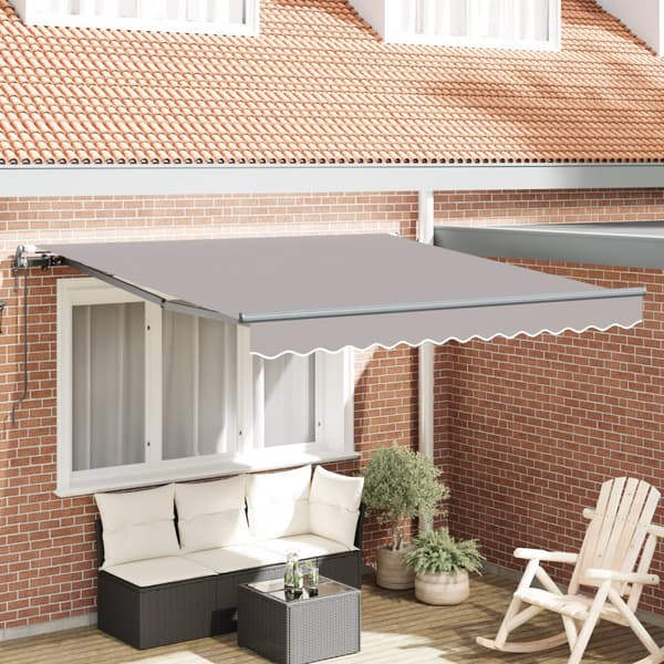 Automatisk Utdragbar Markis Ljusgrå 350x250 cm