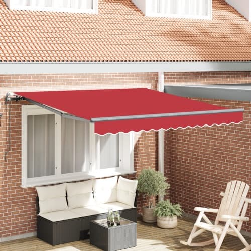 Automatisk Utdragbar Markis Röd 300x250 cm