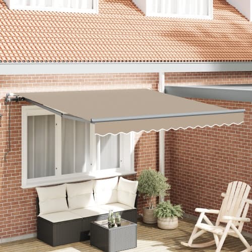 Automatisk utdragbar markis Beige 350x250 cm