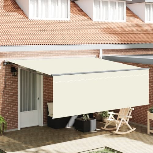 Automatisk utfällbar markis grädde 350x250 cm