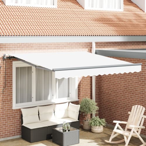 Automatisk Hopfällbar Markis Vit 350x250 cm