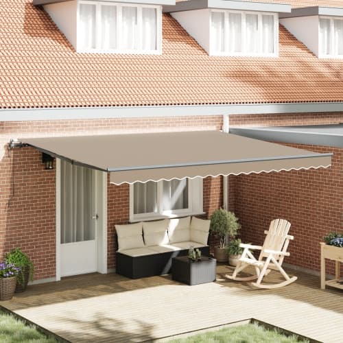 Automatisk Utdragbar Markis Beige 450x300 cm