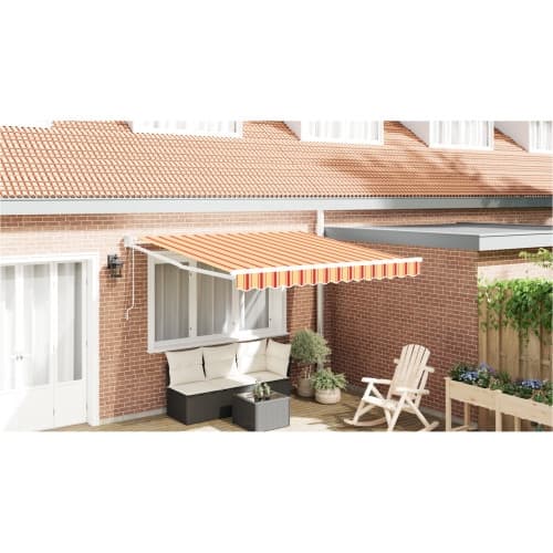 Automatisk Hopfällbar Markis Gul och Orange 350x250 cm