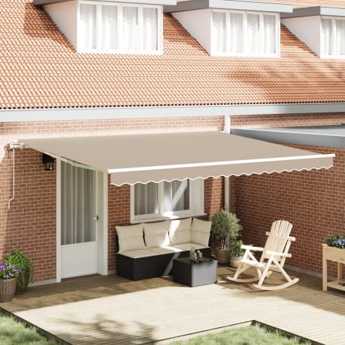 Automatisk fällbar markis Beige 450x300 cm