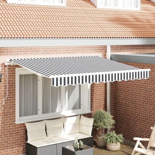 Ersättning Markis Tyg för 3.5x2 m Ram Antracit och Vitt