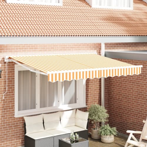 Markis Ersättningsduk för 3.5x2 m Ram Gul och Vit