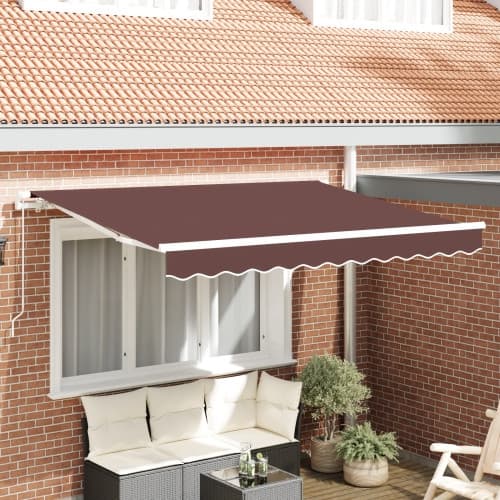 Markis Ersättnings Tyg för 3.5x2 m Ram Brun
