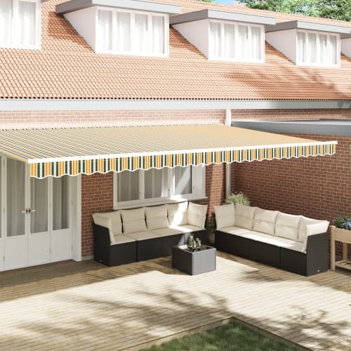 Markis Valance för 6 m Ram Grön och Gul 5.8x0.2 m