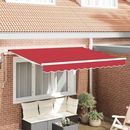 ersättningsmarkisväv för ram 3.5x2.5 m Röd