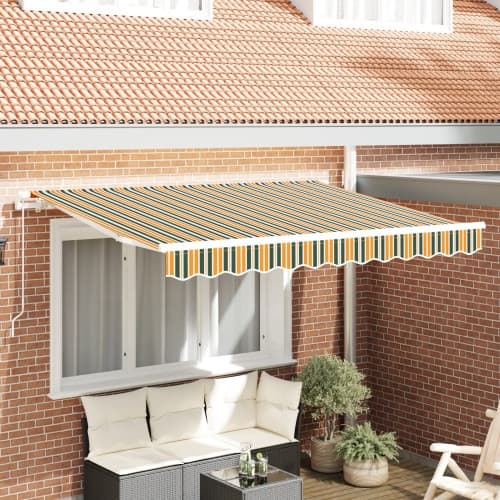 Ersättningsmarkis tyg för 3.5x2 m ram Grön och Gul