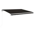 Miniatyrbild 2 av 2: Automatisk markis med vindsensor & LED 400x350 cm antracit