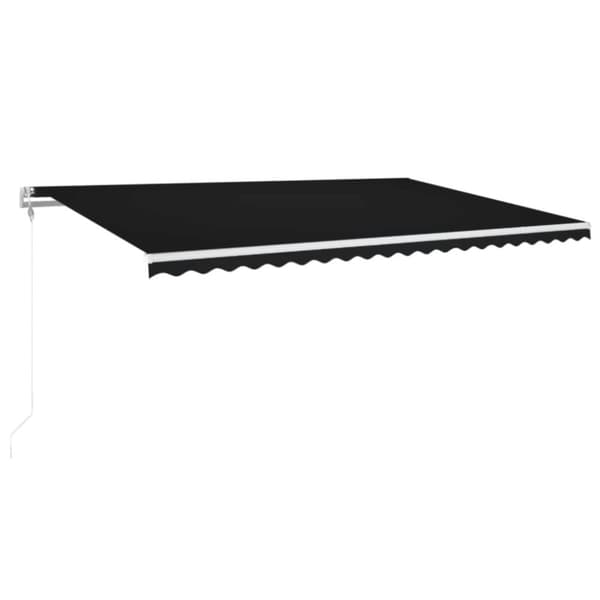 Automatisk markis med vindsensor & LED 500x350 cm antracit
