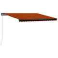 Miniatyrbild 2 av 2: Markis manuellt infällbar med LED 450x300 cm orange och brun