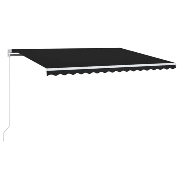 Markis manuellt infällbar med LED 400x300 cm antracit