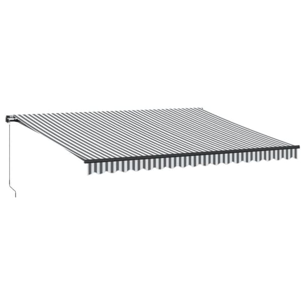 Markis manuellt infällbar 450x350 cm antracit&vit