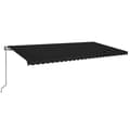 Miniatyrbild 2 av 2: Automatisk markis med vindsensor & LED 600x350 cm antracit