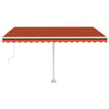Miniatyrbild 2 av 2: Automatisk markis med vindsensor & LED 450x350 cm orange/brun