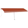 Miniatyrbild 2 av 2: Automatisk markis med vindsensor & LED 600x300 cm orange/brun