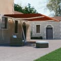 Miniatyrbild 1 av 2: Automatisk markis med vindsensor & LED 600x300 cm orange/brun