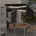 Miniatyrbild 1 av 2: Automatisk markis med vindsensor rullgardin LED 4x3 m antracit