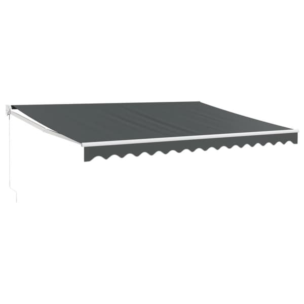 Markis infällbar antracit 4x3 m tyg&aluminium