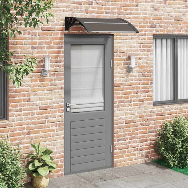 Entrétak svart 80x75 cm polykarbonat