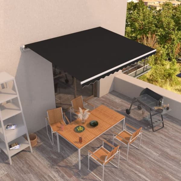 Markis manuellt infällbar 450x350 cm antracit