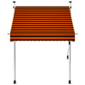Miniatyrbild 2 av 2: Markis manuellt infällbar 150 cm orange och brun