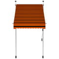 Miniatyrbild 2 av 2: Markis manuellt infällbar 100 cm orange och brun