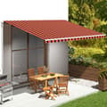 Miniatyrbild 1 av 2: Markisväv orange och brun 5x3,5 m