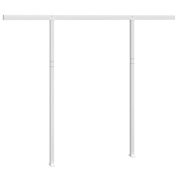 Markisstolpar set vit 300x245 cm järn