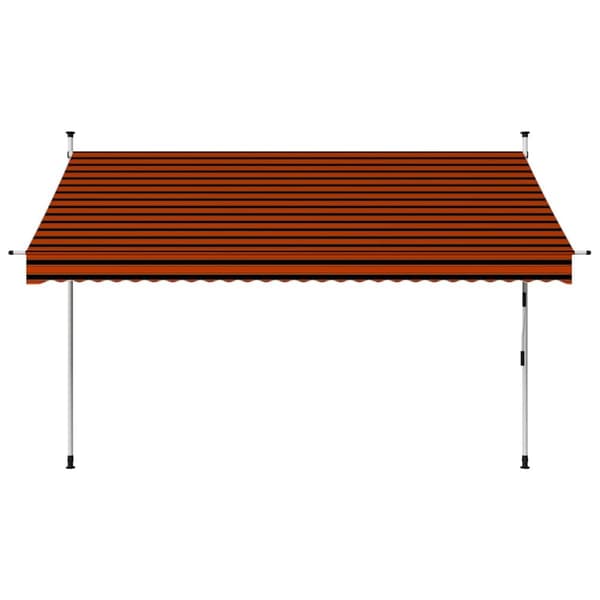 Markis manuellt infällbar 300 cm orange och brun
