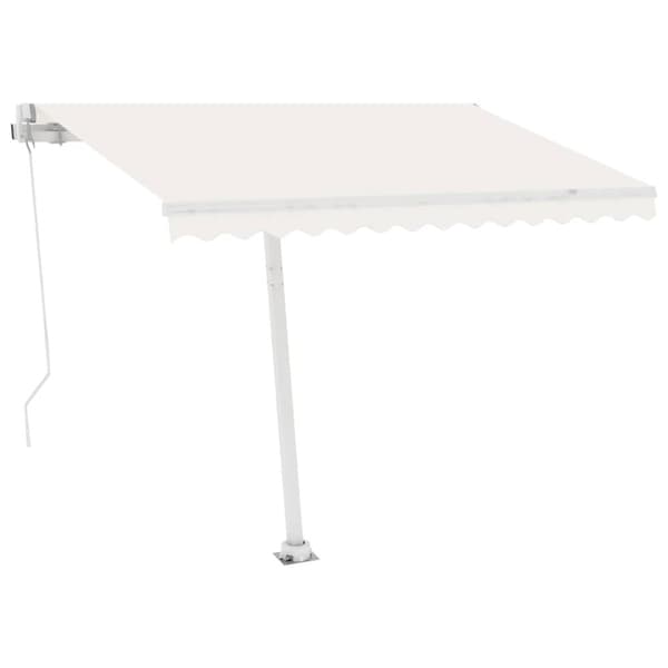 Fristående markis automatisk 300x250 cm gräddvit