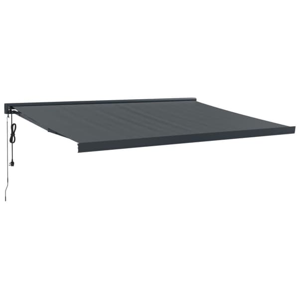 Markis infällbar antracit 4x3 m tyg&aluminium