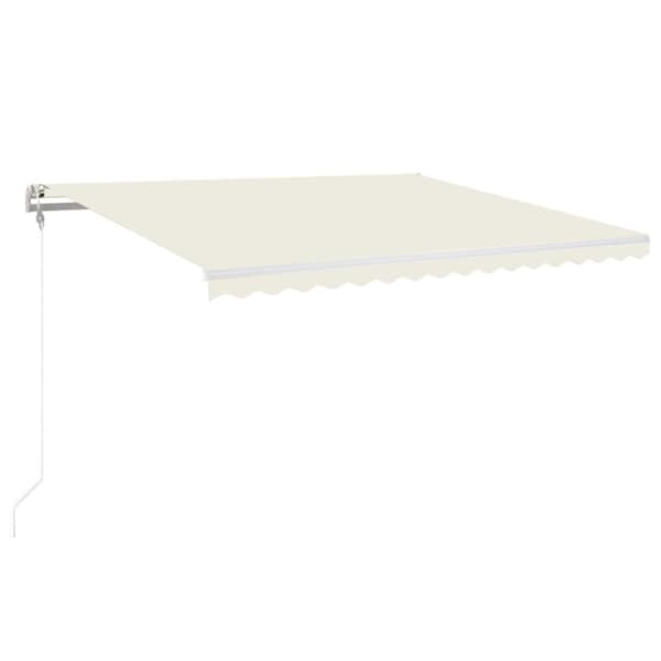 Markis automatiskt infällbar 450x350 cm gräddvit