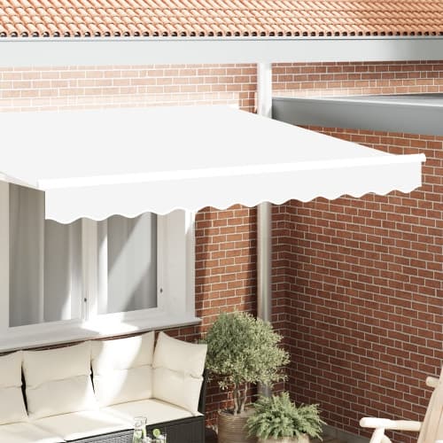 Markisfrans för 3 m Ram Vit 2.8x0.2 m