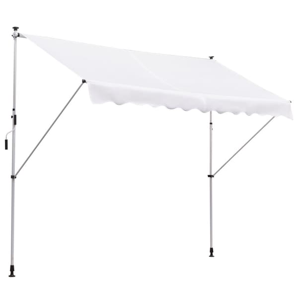 Manuel Utrækkelig Markise, Justerbar Højde 170-280 cm, Vandtæt Polyester