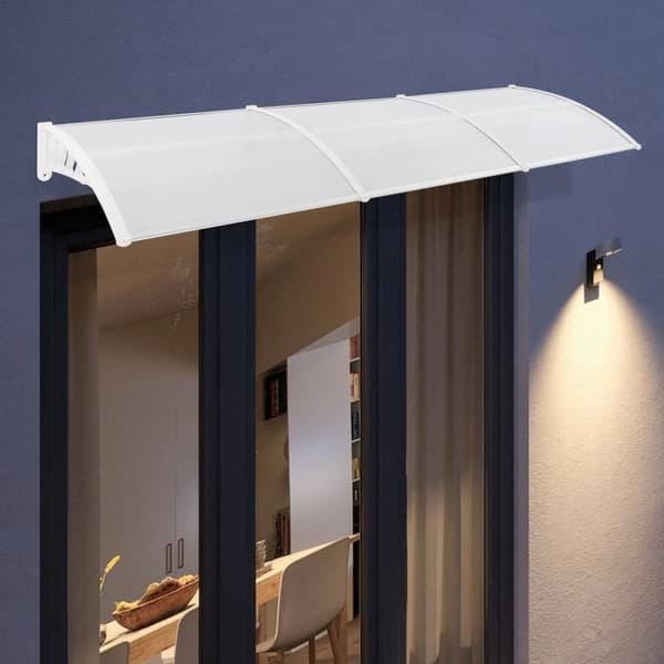 Udendørs Bue Markise, Moderne Design, Vejrbestandig,Klar og Hvid