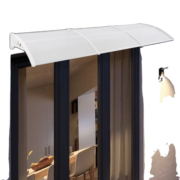 Udendørs Bue Markise, Moderne Design, Vejrbestandig,Klar og Hvid