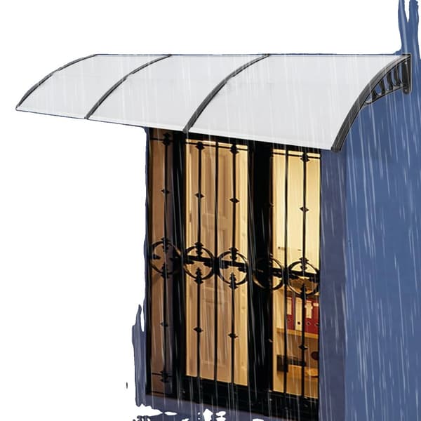 Udendørs Bue Markise, Moderne Design, Vejrbestandig,Klar og Sort