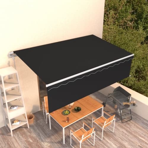 Automatiserad markis med rullgardin 5x3m antracit