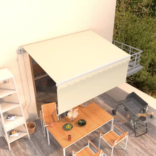 Automatiserad markis med rullgardin 3x2,5m cm gräddvit