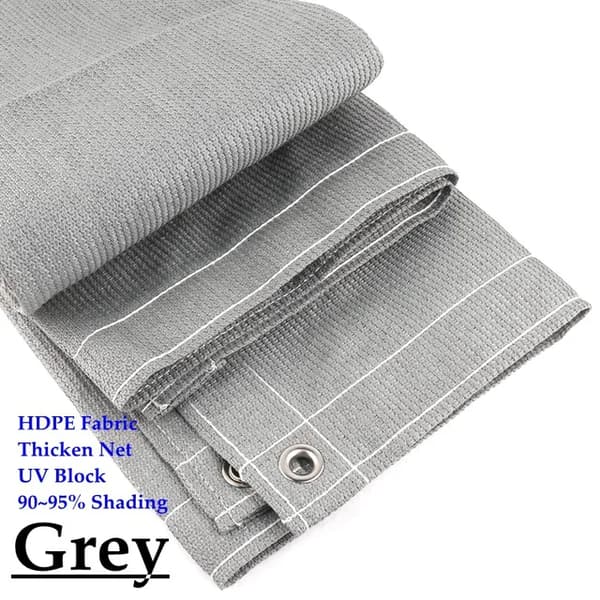 Solavskärm, 95% skuggning, UV-blockering, Grå, 1mx6m