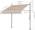 Miniatyrbild 2 av 2: Utomhus Retraktabel Markis, Justerbar Höjd 200-300 cm, Manuell Drift,Khaki 200x120 cmKhaki 200x120 cm